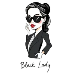 Black Boss Lady Elegant Business Outfit Illustration With #7174 | Free PNG Download
