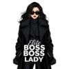 Black Boss Lady High Fashion Illustration Wearing Luxury #5860 | Free PNG Download