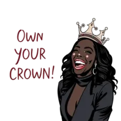 Black Boss Lady Laughing Confidently Playful Vibe Own Your #3897 | Free PNG Download