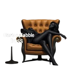Black Boss Lady Relaxing On A Luxurious Chair Unstoppable #1857 | Free PNG Download