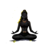 Black Boss Lady Sitting Cross Legged Meditating Glowing Aura #2569 | Free PNG Download