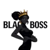 Black Boss Lady With Golden Crown And Bold Black Boss Lady #1688 | Free PNG Download