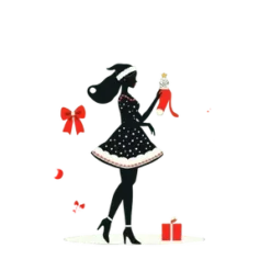 Black Woman Christmas Design Festive And Cozy Theme #9985 | Free PNG Download