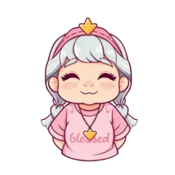 Blessed Nana As A Kawaii Vector Illustration Pastel Colors #3877 | Free PNG Download