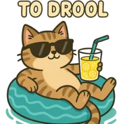 Cat Floating In Pool #5339 | Free PNG Download