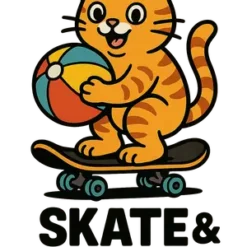 Cat Skateboarding Fun #8711 | Free PNG Download
