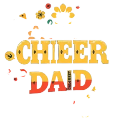 Cheer Dad With Retro 70s Typography Boho Floral Background #7900 | Free PNG Download