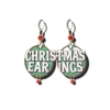 Christmas Earrings With Retro 70s Typography Boho Floral #1788 | Free PNG Download