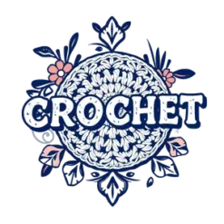 Crochet With Retro 70s Typography Boho Floral Background #3221 | Free PNG Download