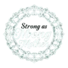 Elegant Lace Frame Around Strong As A Mother Script Vintage #1887 | Free PNG Download