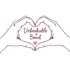 Fine Line Hands Forming A Heart With Unbreakable Bond Mom Me #8054 | Free PNG Download