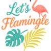 Flamingo Paradise Script #5065 | Free PNG Download