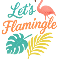 Flamingo Paradise Script #5065 | Free PNG Download