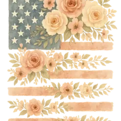 Floral American Flag #2069 | Free PNG Download