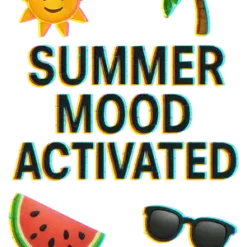 Glitchy Summer Emojis #8302 | Free PNG Download