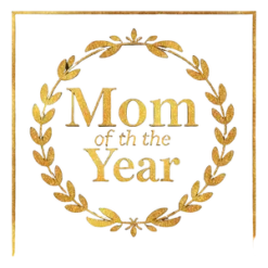 Golden Shimmer Frame With Mom Of The Year Classic Award #9050 | Free PNG Download