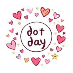 Hand Drawn Dot Day Surrounded By Cute Doodles Like Hearts #9550 | Free PNG Download