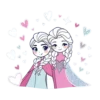 Hand Drawn Elsa And Anna Surrounded By Cute Doodles Like #6124 | Free PNG Download
