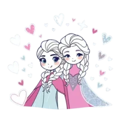 Hand Drawn Elsa And Anna Surrounded By Cute Doodles Like #6124 | Free PNG Download