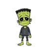 Hand Drawn Frankenstein Surrounded By Cute Doodles Like #8729 | Free PNG Download