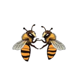 Hand Drawn Hornets Surrounded By Cute Doodles Like Hearts #4868 | Free PNG Download