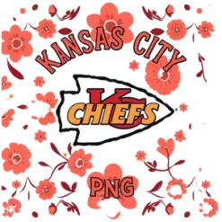 Kansas City Chiefs Png With Retro 70s Typography Boho Floral #3 | High-Quality PNG #679