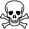 White Night Skull And Crossbones PNG Download