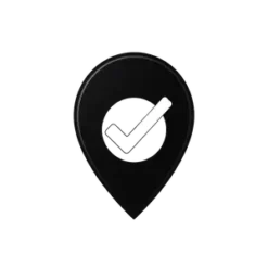 Large Black And White Checkmark Inside An Outline Of A #2 | Free PNG Download #328