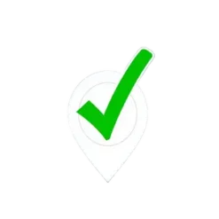 Large Green Checkmark Inside An Outline Of A Geolocation Pin #1 | High-Quality PNG #122