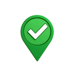 Large Green Checkmark Inside An Outline Of A Geolocation Pin #3 | PNG Clipart #522