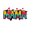 Mama Bold Graffiti Style Font Filled With Spray Paint #7816 | Free PNG Download