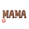 Mama Bold Serif Text Filled With Chocolate And Candy Texture #1899 | Free PNG Download