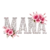 Mama Letters Filled With Lace Pattern Surrounded By Elegant #2593 | Free PNG Download
