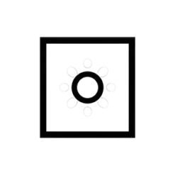Tumble Dry Low Minimalist Geometric Symbol Black And White Square Frame #5789 | Free PNG Download