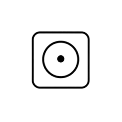Tumble Dry Low Heat Minimalist Laundry Care Icon Showing A Square With A Circle #4644 | Free PNG Download