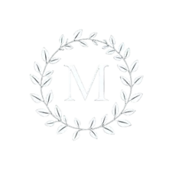 Minimalist Monogram M For Mom Surrounded By Delicate Leaves #7395 | Free PNG Download