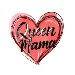 Modern Abstract Heart Composition With Queen Mama Bold #1443 | Free PNG Download