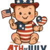 Patriotic Baby Design #2604 | Free PNG Download
