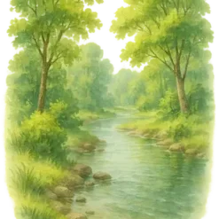 Peaceful River Scene #3272 | Free PNG Download
