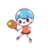 Pickleball Png Kawaii Style Character Playing With Paddle And Ball Pastel Colors Sparkles Cute Expression | Free PNG Download