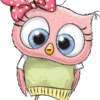 Cute Facial Expression Owl Cartoon PNG Download