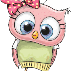 Cute Facial Expression Owl Cartoon PNG Download