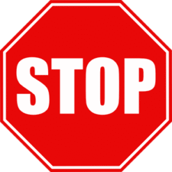 Red Stop Sign Font PNG Download