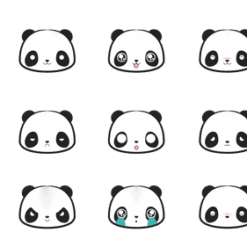 White Giant Panda Snout PNG Download
