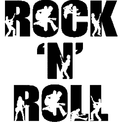 Rock n Roll Font Design PNG Download