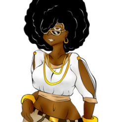 Afro Jheri Curl Animation PNG Download
