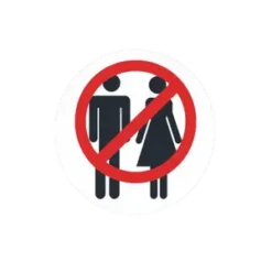 Prohibited Sex Icon Red Crossed Circle Over A Man And Woman #4078 | Free PNG Download