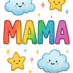 Rainbow Glitter MAMA #7346 | Free PNG Download