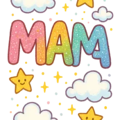Rainbow Glitter MAMA #1123 | Free PNG Download