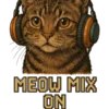Retro Cat Vibes #8444 | Free PNG Download